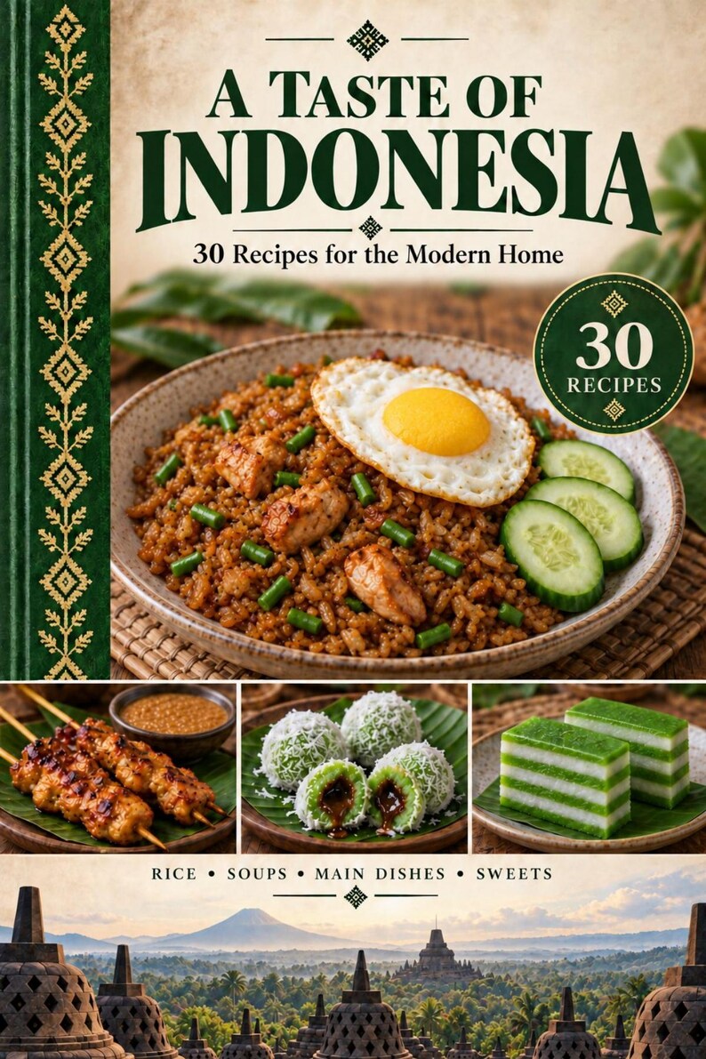 Actual cover of the A Taste of Indonesia PDF cookbook.