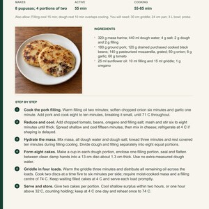 Actual PDF page 6 from A Taste of El Salvador: Pupusas Revueltas recipe page.