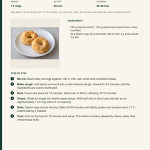 Actual PDF page 6 from A Taste of Paraguay: Anise Cheese Rings recipe page.