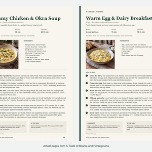 Two actual recipe pages from A Taste of Bosnia and Herzegovina.