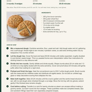Actual PDF page 6 from A Taste of Tunisia: Home Oven Semolina Bread recipe page.