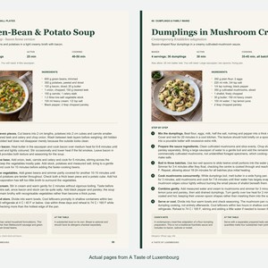 Two actual recipe pages from A Taste of Luxembourg.
