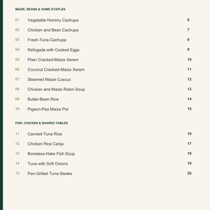 Actual PDF page 3 from A Taste of Cabo Verde: Contents, page 1.