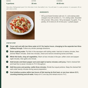 Actual PDF page 13 from A Taste of Dominica: Codfish Bulljaw recipe page.