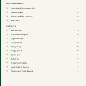 Actual PDF page 4 from A Taste of New Zealand: Contents, page 2.