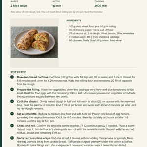 Actual PDF page 13 from A Taste of Uganda: Vegetable Omelette Rolex recipe page.