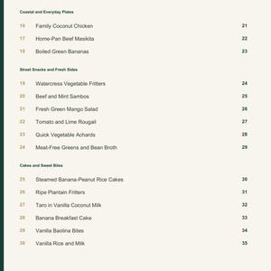 Actual PDF page 4 from A Taste of Madagascar: Contents, page 2.