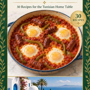 Actual cover of the A Taste of Tunisia PDF cookbook.