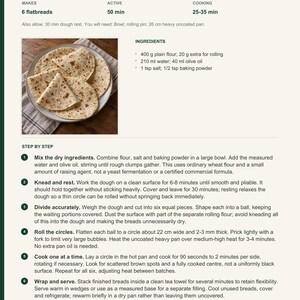 Actual PDF page 6 from A Taste of San Marino: Thin Olive-Oil Piadina recipe page.