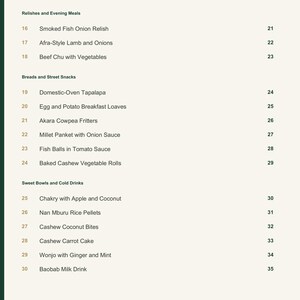Actual PDF page 4 from A Taste of Gambia: Contents, page 2.