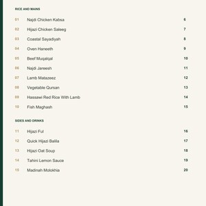 Actual PDF page 3 from A Taste of Saudi Arabia: Contents, page 1.