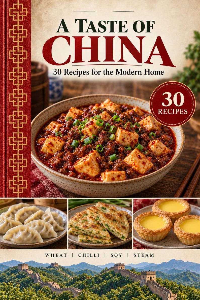 Actual cover of the A Taste of China PDF cookbook.