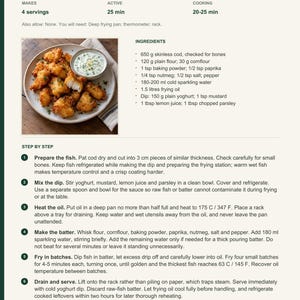 Actual PDF page 13 from A Taste of Netherlands: Battered Cod Bites recipe page.