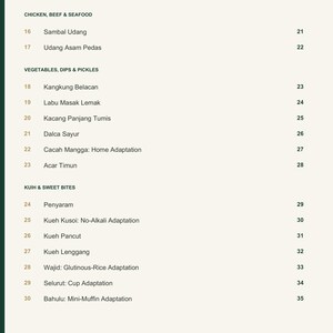 Actual PDF page 4 from A Taste of Brunei: Contents, page 2.