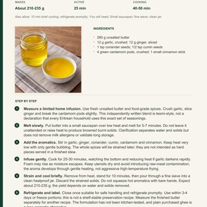 Actual PDF page 13 from A Taste of Eritrea: Home Tesmi-Style Butter recipe page.