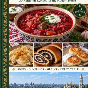 Actual cover of the A Taste of Ukraine PDF cookbook.