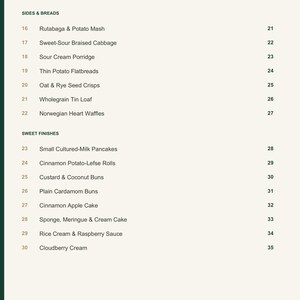 Actual PDF page 4 from A Taste of Norway: Contents, page 2.