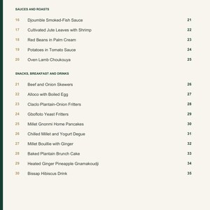 Actual PDF page 4 from A Taste of Cote d'Ivoire: Contents, page 2.