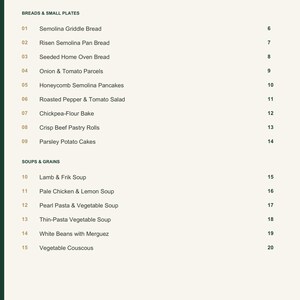 Actual PDF page 3 from A Taste of Algeria: Contents, page 1.