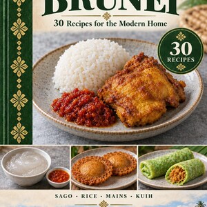 Actual cover of the A Taste of Brunei PDF cookbook.