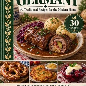 Actual cover of the A Taste of Germany PDF cookbook.