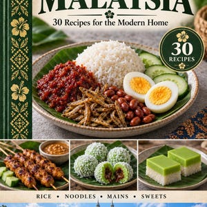 Actual cover of the A Taste of Malaysia PDF cookbook.