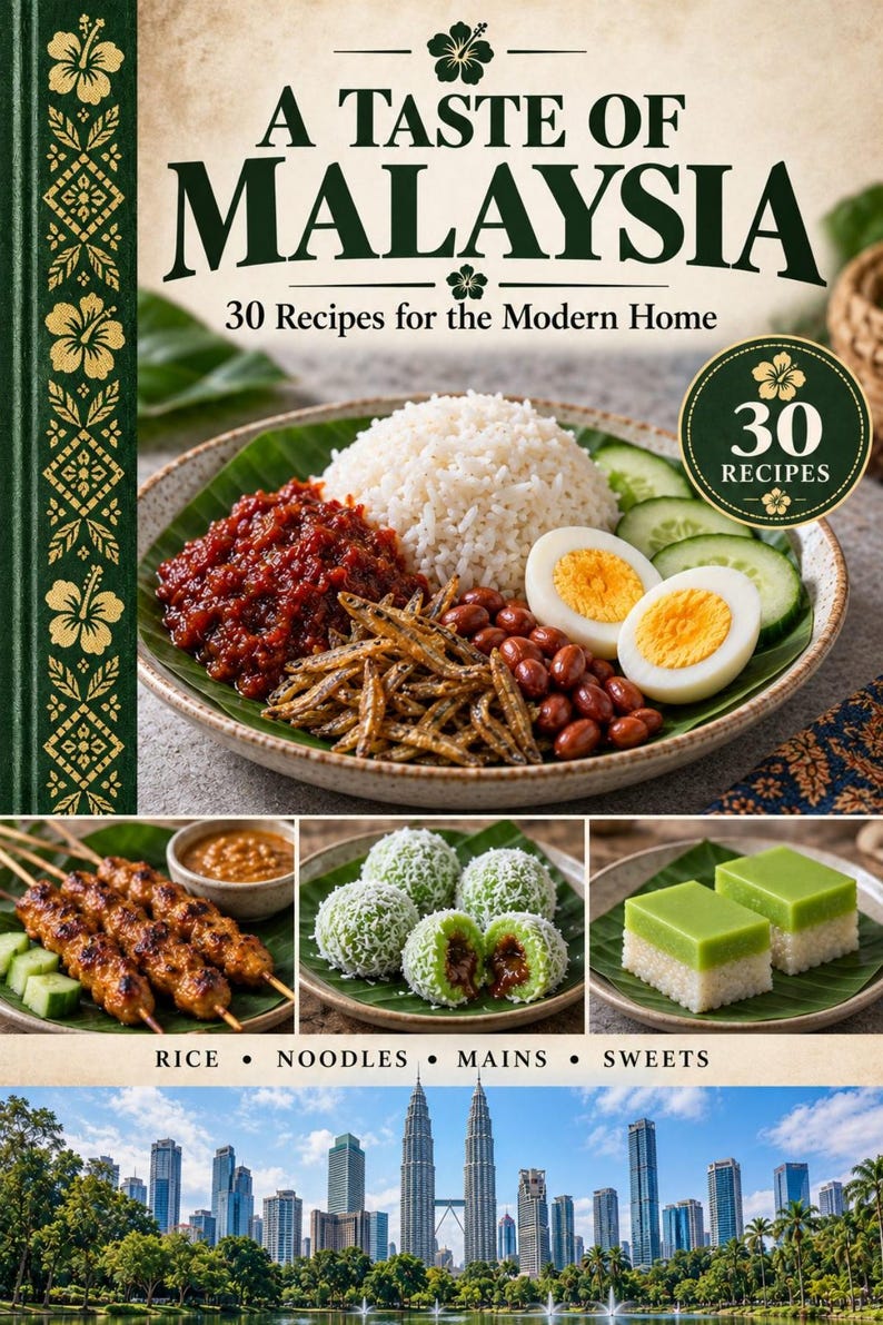 Actual cover of the A Taste of Malaysia PDF cookbook.