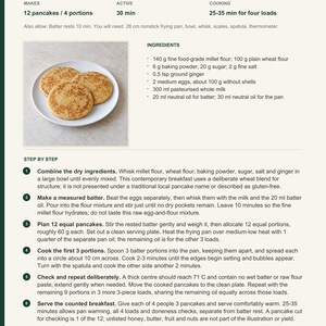 Actual PDF page 13 from A Taste of Niger: Millet Breakfast Pancakes recipe page.