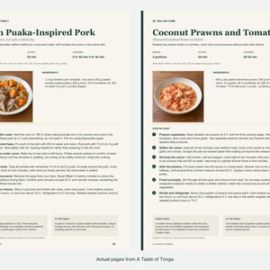 Two actual recipe pages from A Taste of Tonga.
