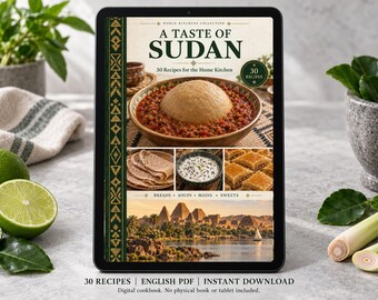 Sudan Cookbook PDF - 30 Recipes, English Digital Download