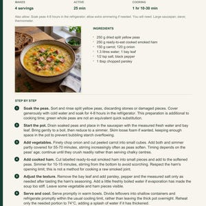 Actual PDF page 6 from A Taste of Estonia: Yellow Pea & Smoked Ham Soup recipe page.