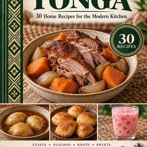 Actual cover of the A Taste of Tonga PDF cookbook.