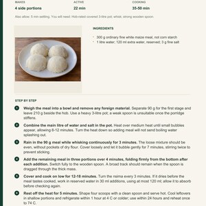 Actual PDF page 6 from A Taste of Malawi: White Maize Nsima recipe page.