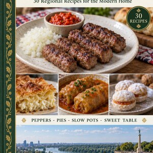 Actual cover of the A Taste of Serbia PDF cookbook.
