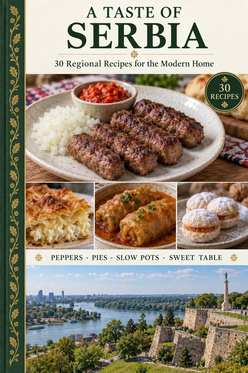Actual cover of the A Taste of Serbia PDF cookbook.