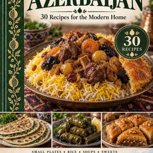 Actual cover of the A Taste of Azerbaijan PDF cookbook.