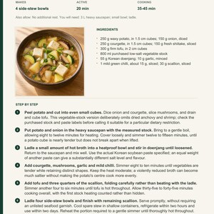 Actual PDF page 13 from A Taste of South Korea: Soybean Paste & Vegetable Stew recipe page.