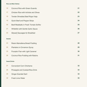 Actual PDF page 4 from A Taste of Panama: Contents, page 2.