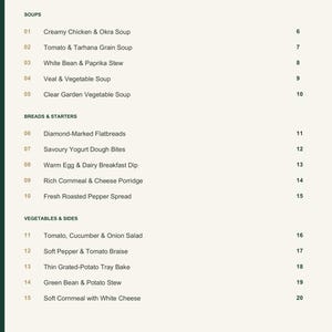 Actual PDF page 3 from A Taste of Bosnia and Herzegovina: Contents, page 1.