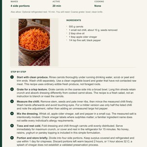 Actual PDF page 13 from A Taste of Kosovo: Grated Carrot Salad with Chilli recipe page.