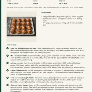 Actual PDF page 13 from A Taste of Tanzania: Coconut Rice-Flour Vitumbua recipe page.