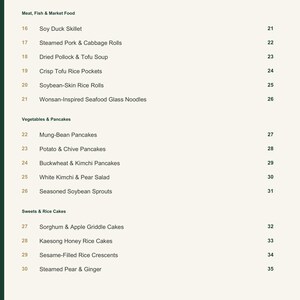 Actual PDF page 4 from A Taste of North Korea: Contents, page 2.