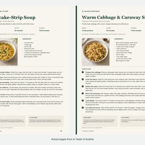 Two actual recipe pages from A Taste of Austria.