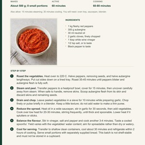 Actual PDF page 6 from A Taste of Serbia: Roasted Pepper & Aubergine Spread recipe page.