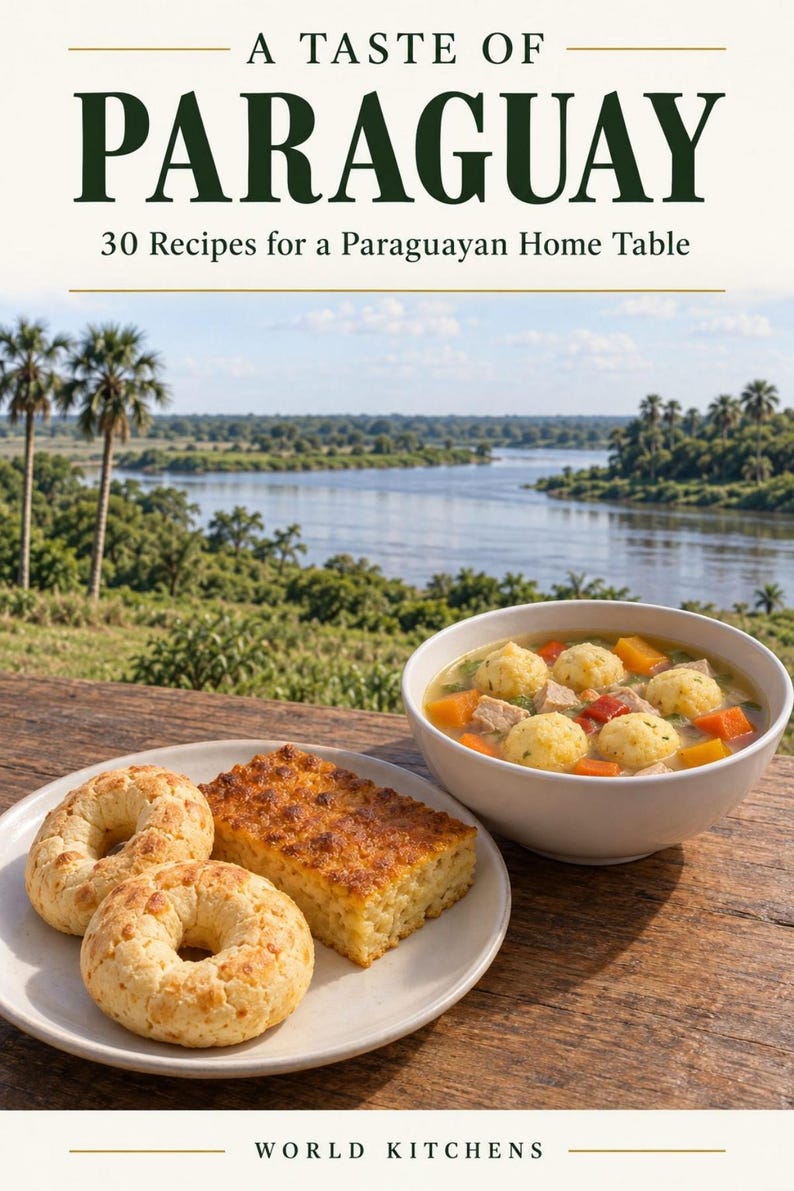 Actual cover of the A Taste of Paraguay PDF cookbook.