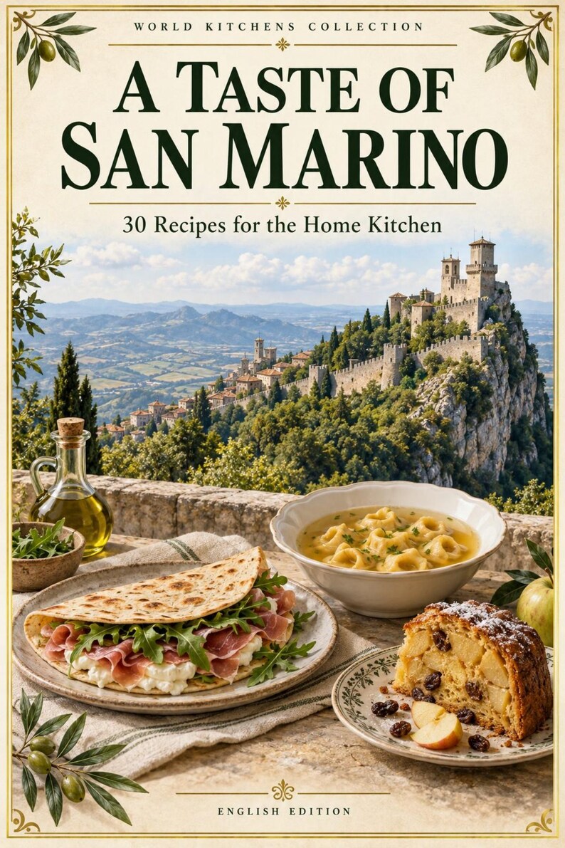 Actual cover of the A Taste of San Marino PDF cookbook.