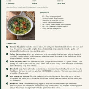 Actual PDF page 6 from A Taste of Portugal: Kale & Potato Soup recipe page.