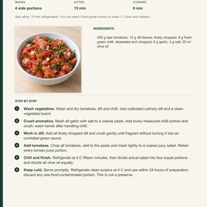 Actual PDF page 13 from A Taste of Palestine: Small Gazan Dagga recipe page.