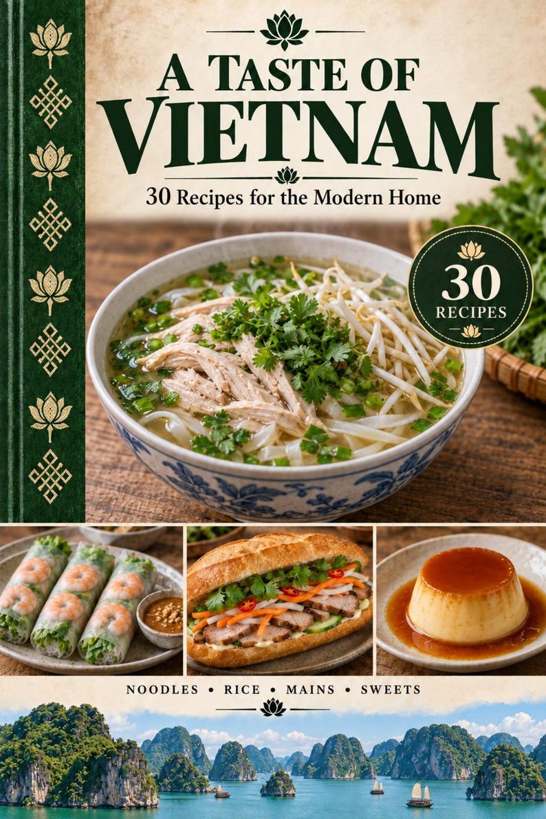 Actual cover of the A Taste of Vietnam PDF cookbook.