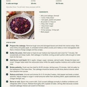 Actual PDF page 13 from A Taste of Slovakia: Apple-Braised Red Cabbage recipe page.